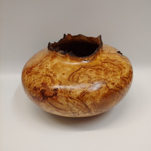 JW-202 Aspen Burl Hollowed Vessel 7.25x10 $600 at Hunter Wolff Gallery